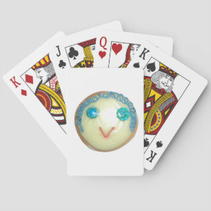 Jeu De Cartes Impression d'art Emoji Cheveux Bleus/Graphique