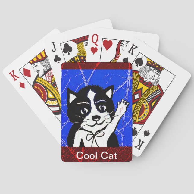 Jeu De Cartes Impression de chats cool, (dos)