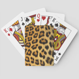 Jeu De Cartes Impression de fourrure Leopard