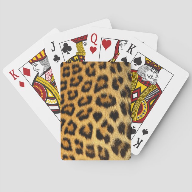 Jeu De Cartes Impression de fourrure Leopard (dos)