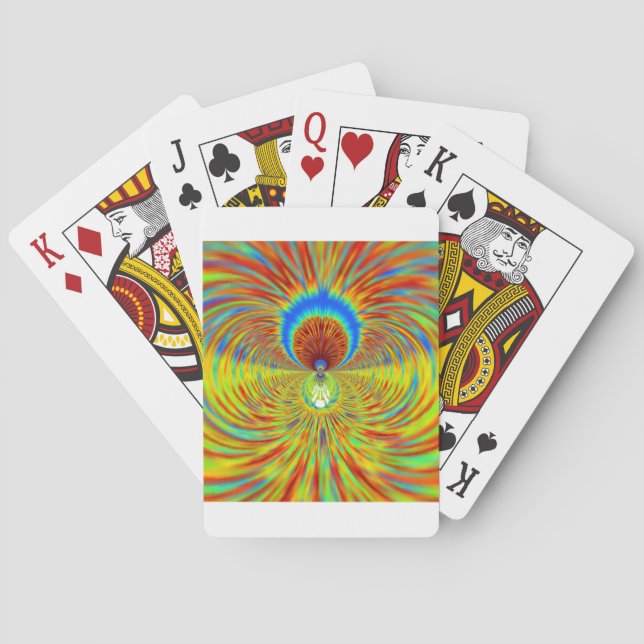 Jeu De Cartes Impression de Kaleidoscope coloré (dos)