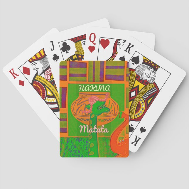 Jeu De Cartes Impression de la Giraffe Hakuna (dos)