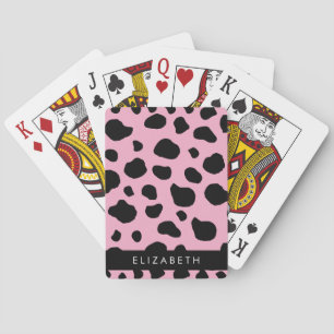 Jeu De Cartes Impression De Vache, Spots De Vache, Vache Rose, V
