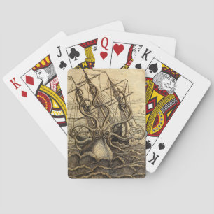 Jeu De Cartes Impression Kraken Vintage