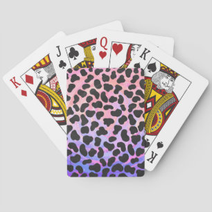 Jeu De Cartes Impression noire et rose dalmate