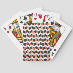 Jeu De Cartes Impression zèbre noir et orange