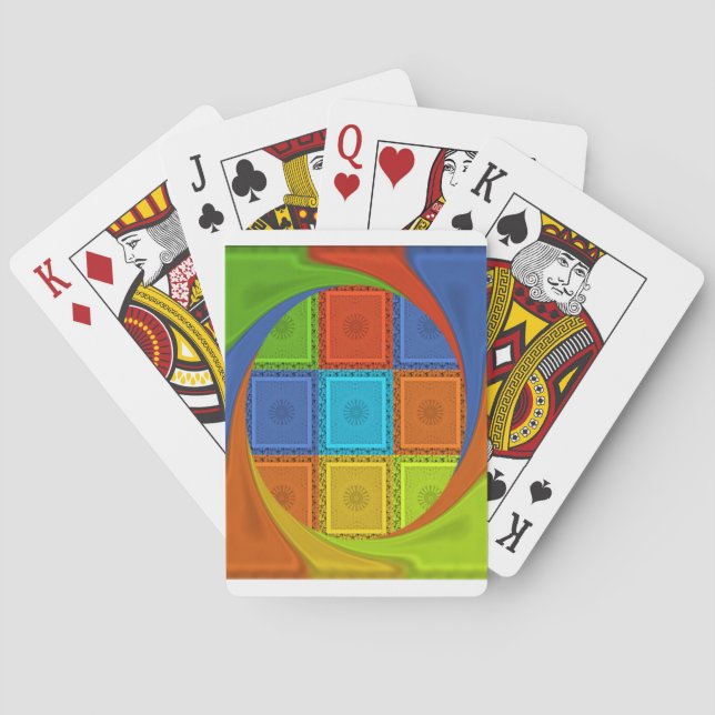 Jeu De Cartes Imprimer À damiers (dos)
