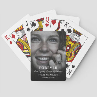 Jeu De Cartes In Remembrance Memorial Girl Child Photo Keepsake