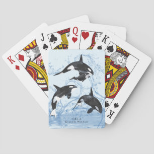 Jeu De Cartes Incroyable Orques d'aquarelle noire et blanche
