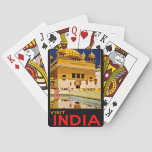 Jeu De Cartes Inde affiche voyage art vintage indien