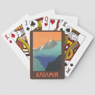 Jeu De Cartes Inde (Cachemire) Affiche de voyage jouer aux carte
