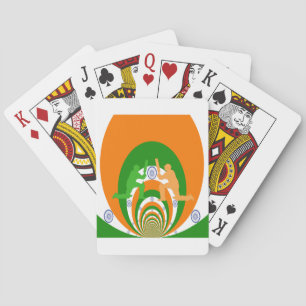 Jeu De Cartes Inde Cricket Spirit Design abstrait