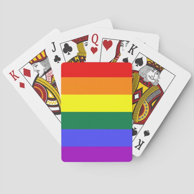 Jeu De Cartes Indicateur de la fierté arc-en-ciel (dos)