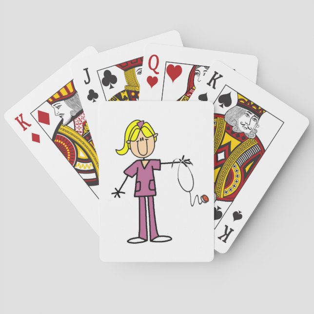 Jeu De Cartes Infirmière à silice féminine blonde (dos)