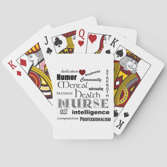Jeu De Cartes Infirmière en santé mentale Pride+Attributs (dos)