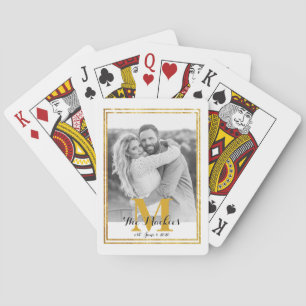 Jeu De Cartes Initiales décorées d'un monogramme de frontière