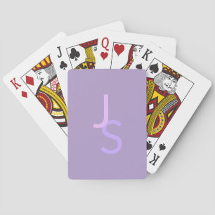 Jeu De Cartes Initiales monogrammes à chevauchement moderne Po