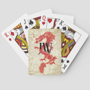 Jeu De Cartes Initiales personnalisées Lecture de Cartes, Dragon