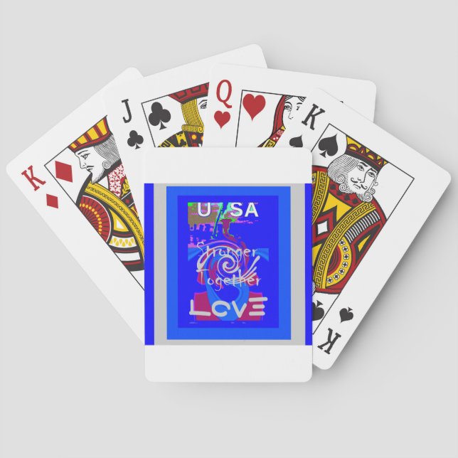 Jeu De Cartes Inspiration USA Nous Sommes Forts Ensemble Avec Am (dos)