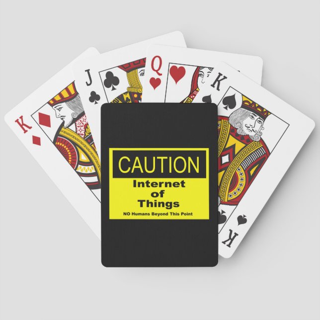 Jeu De Cartes Internet des objets IoT Avertissement Signal d'ave (dos)