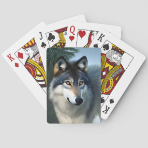 Jeu De Cartes Intrépide Loup De L'Arctique, Plateau De Jouer Des