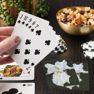Jeu De Cartes Iris à barbe blanche sur fond noir