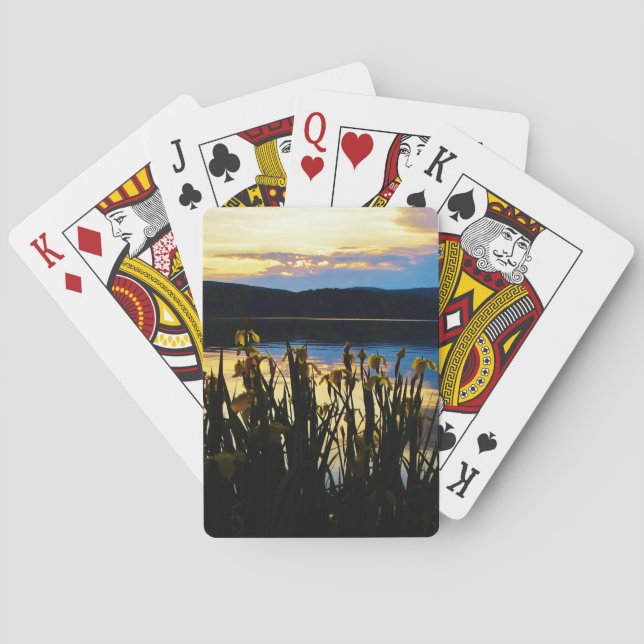 Jeu De Cartes Iris jaunes sur la rive du lac Arrowhead (dos)