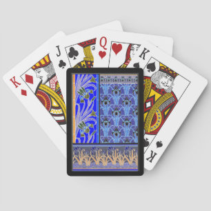 Jeu De Cartes Iris noir et violet Art nouveau jouant aux cartes