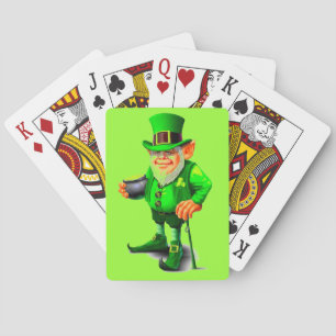 Jeu De Cartes IRLANDE LEPRECHAUN Jouant aux cartes