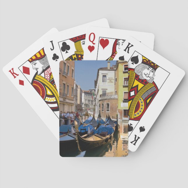 Jeu De Cartes Italie, Venise, gondoles amarrées le long du canal (dos)