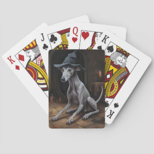 Jeu De Cartes Italien Greyhound Citrouille Halloween effrayant