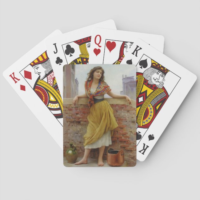 Jeu De Cartes Italienne Fille De Transporteur D'Eau (dos)