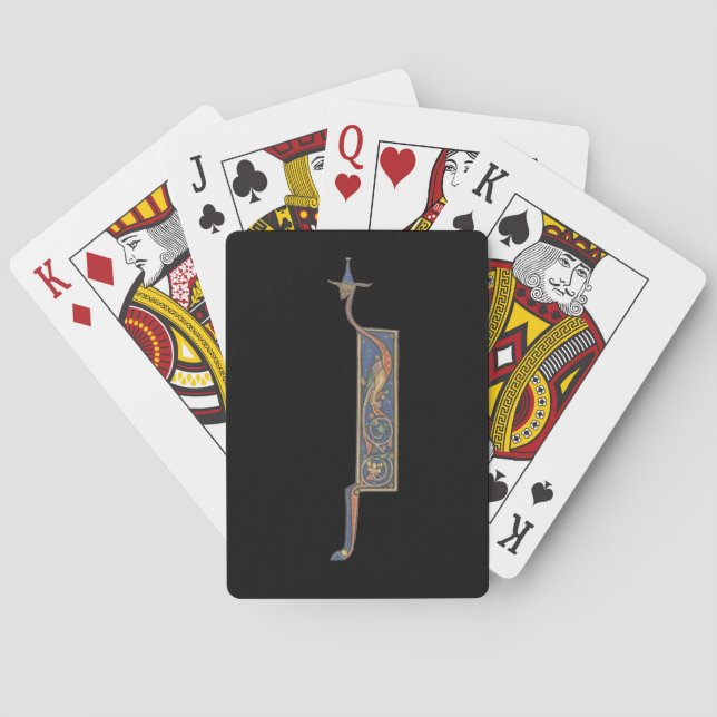 Jeu De Cartes J initial éclairé (dos)
