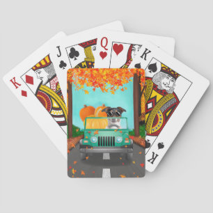 Jeu De Cartes Jack Russell Chien Automne Citrouille