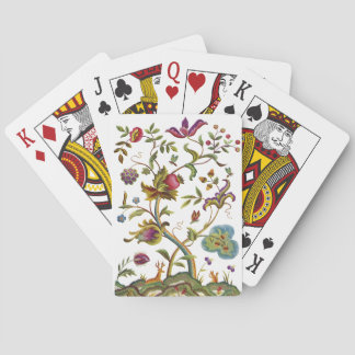 Jeu De Cartes Jacobean Crewel Brodery Arbre de vie