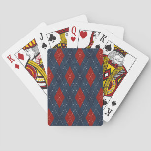 Jeu De Cartes Jacquard Royal Bleu Motif de Noël