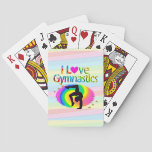 JEU DE CARTES J'ADORE LES CARTES DE JEU DE GYMNASTICS RAINBOW