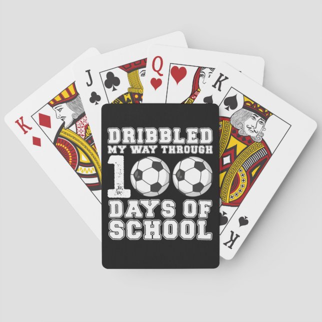 Jeu De Cartes J'Ai Éclaté Mon Chemin À Travers 100 Jours Soccer  (dos)