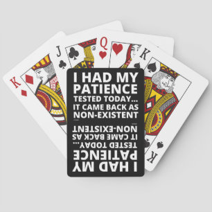 Jeu De Cartes J'AI EU MA PATIENCE TESTÉE AUJOURD'HUI... drôle de