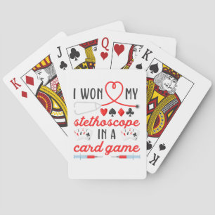 Jeu De Cartes J'ai Gagné Mon Stéthoscope Lors D'une Partie De Ca