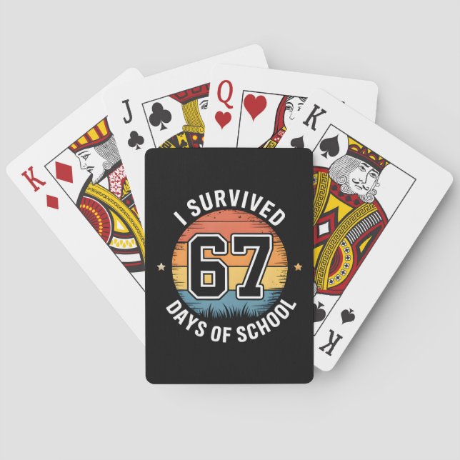 Jeu De Cartes J'ai survécu 67 jours d'école  (dos)