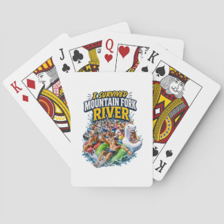 Jeu De Cartes J'ai Survécu au Tshirt de la rivière Mountain Fork