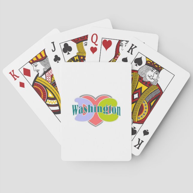 Jeu De Cartes J'aime la ville de Washington DC (dos)