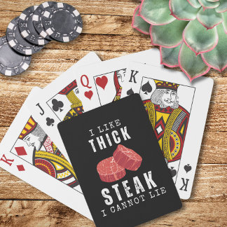 Jeu De Cartes J'Aime Le Steak Épais Je Ne Peux Pas Mentir Drôle 