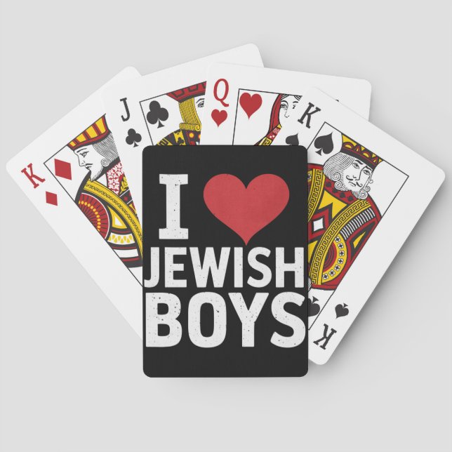 Jeu De Cartes J'aime les garçons juifs Je coeur les garçons juif (dos)