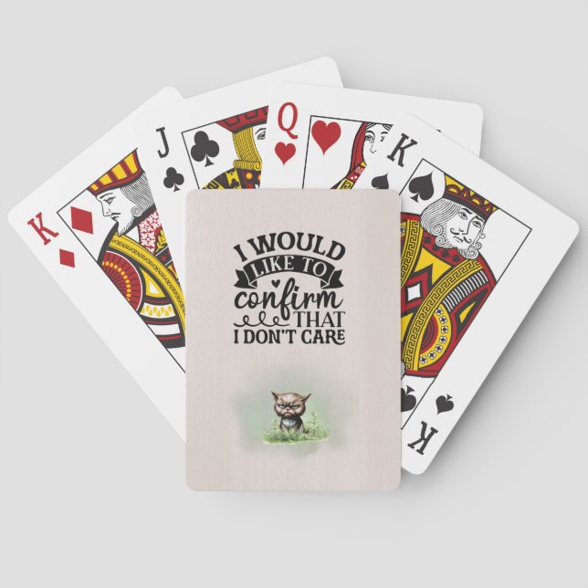 Jeu De Cartes J'Aimerais Confirmer Que Je Ne M'En Soucie Pas / C (dos)