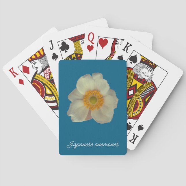 Jeu De Cartes Japanese anemones flower (dos)