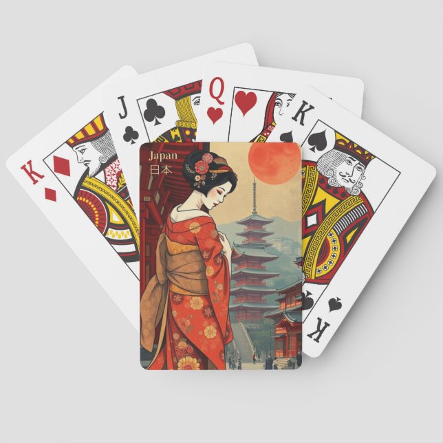 Jeu De Cartes Japon geisha maiko Classic Playing Cards (dos)