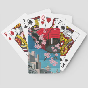 Jeu De Cartes Japon Tokyo Vintage Japonais affiche de voyage