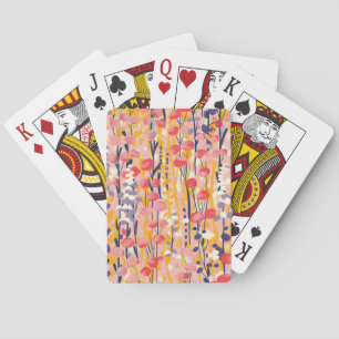 Jeu De Cartes Jardin botanique floral moderne abstrait de fleurs